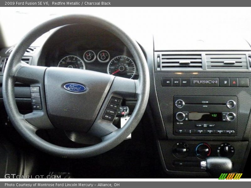 Redfire Metallic / Charcoal Black 2009 Ford Fusion SE V6