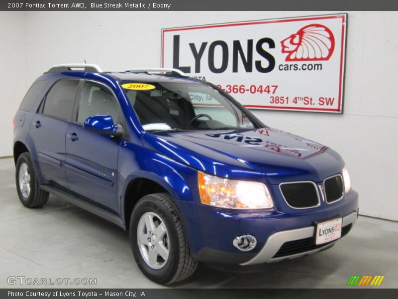 Blue Streak Metallic / Ebony 2007 Pontiac Torrent AWD