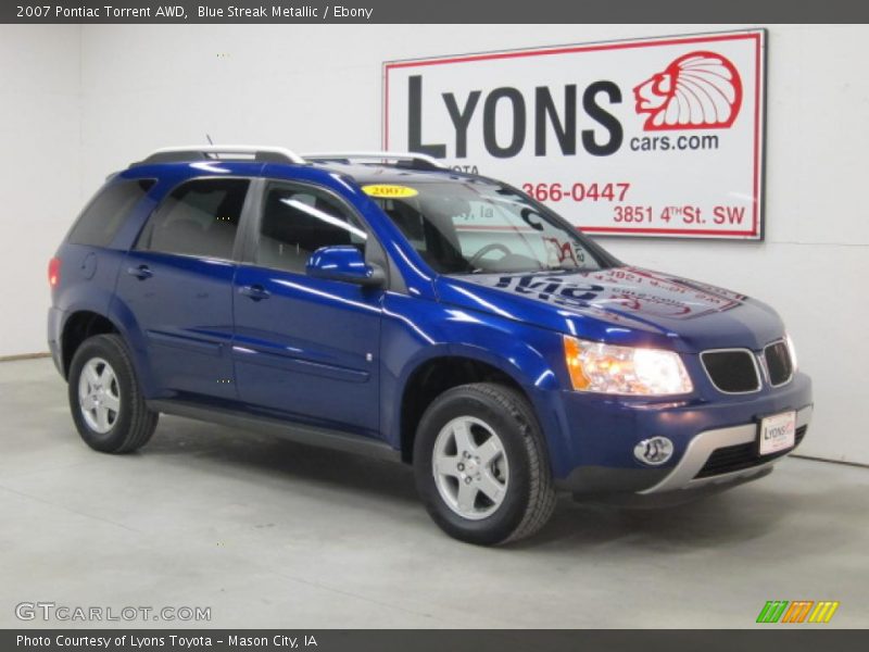 Blue Streak Metallic / Ebony 2007 Pontiac Torrent AWD