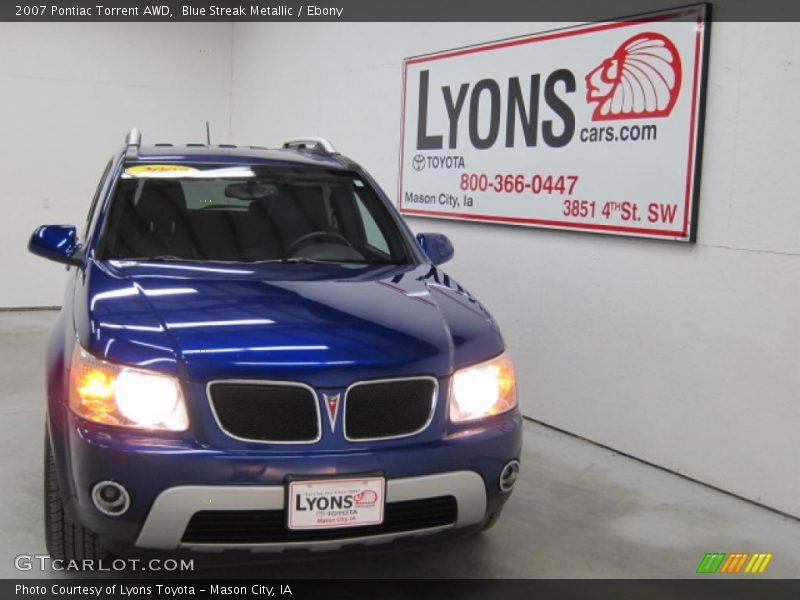 Blue Streak Metallic / Ebony 2007 Pontiac Torrent AWD