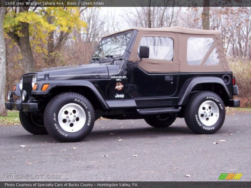 Black / Green/Khaki 1998 Jeep Wrangler Sahara 4x4
