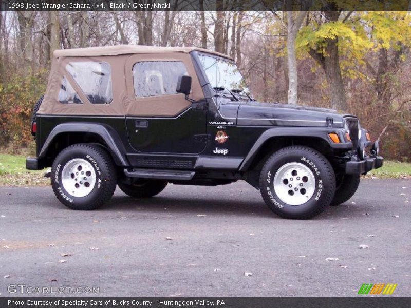 Black / Green/Khaki 1998 Jeep Wrangler Sahara 4x4