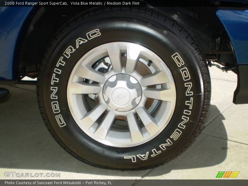 Vista Blue Metallic / Medium Dark Flint 2008 Ford Ranger Sport SuperCab