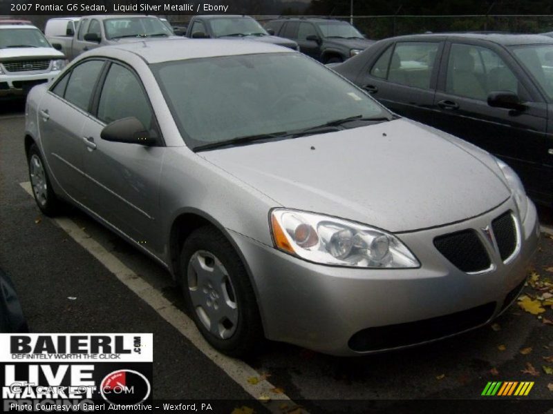 Liquid Silver Metallic / Ebony 2007 Pontiac G6 Sedan