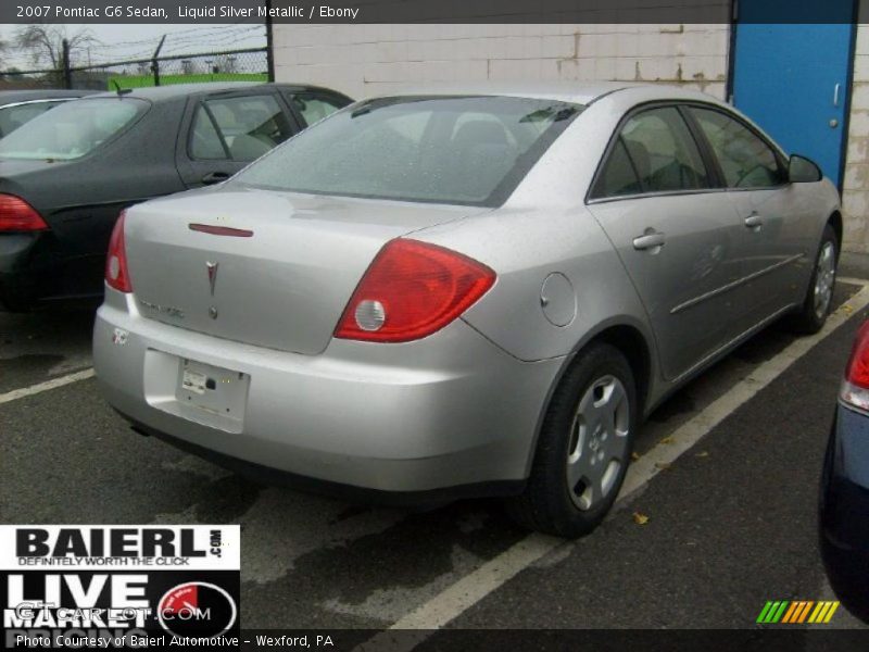 Liquid Silver Metallic / Ebony 2007 Pontiac G6 Sedan