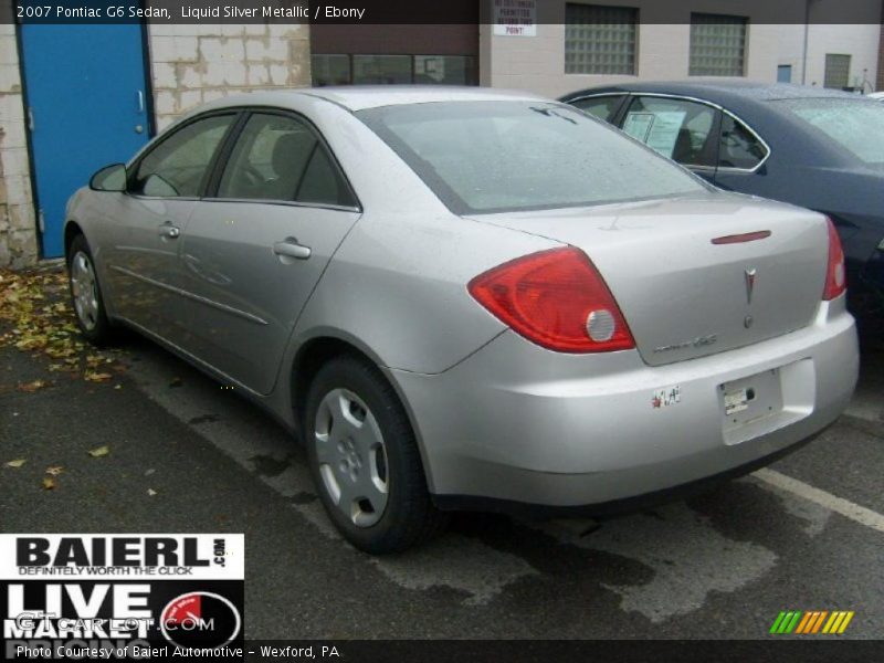 Liquid Silver Metallic / Ebony 2007 Pontiac G6 Sedan