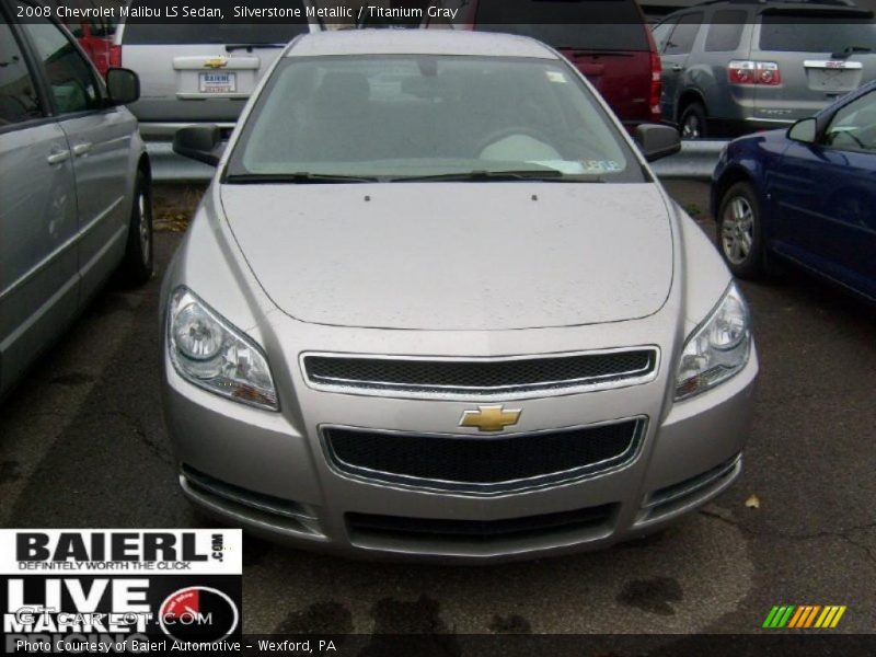 Silverstone Metallic / Titanium Gray 2008 Chevrolet Malibu LS Sedan