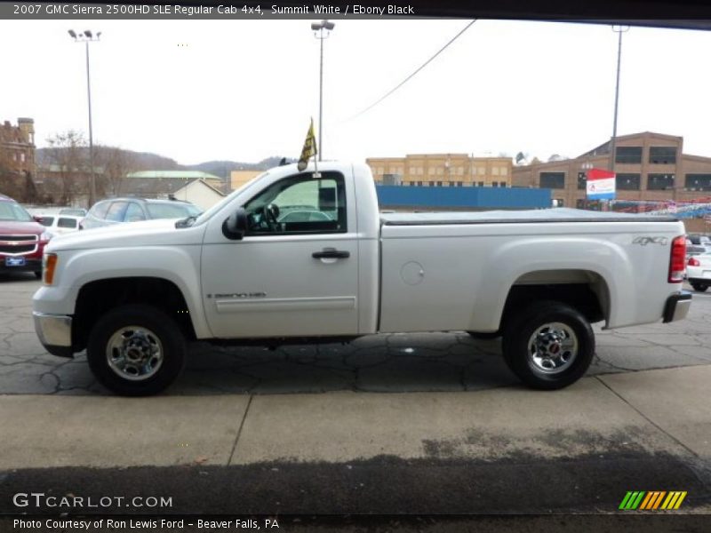 Summit White / Ebony Black 2007 GMC Sierra 2500HD SLE Regular Cab 4x4