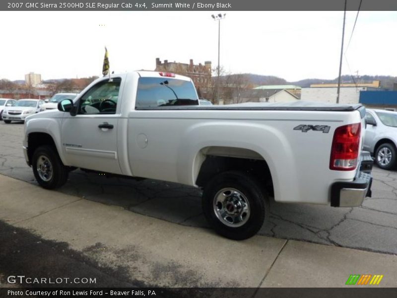 Summit White / Ebony Black 2007 GMC Sierra 2500HD SLE Regular Cab 4x4