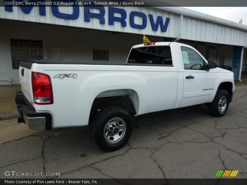 Summit White / Ebony Black 2007 GMC Sierra 2500HD SLE Regular Cab 4x4