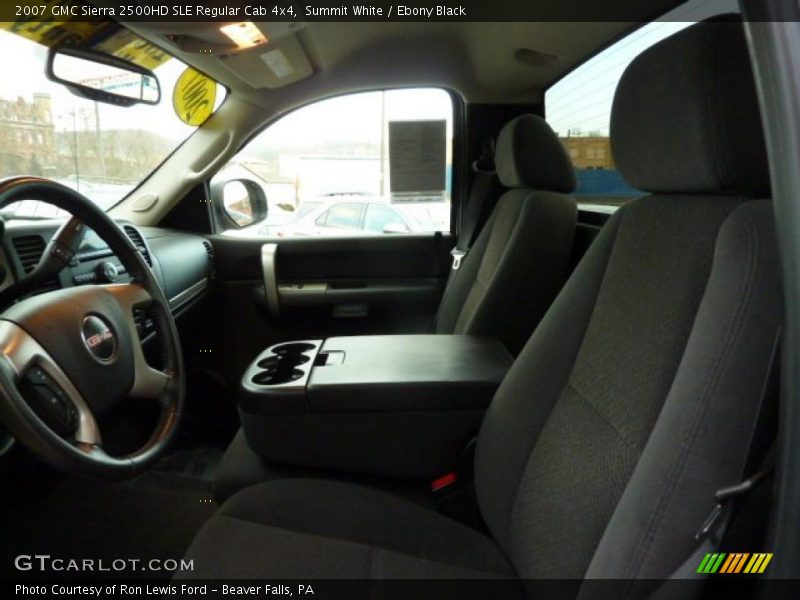 Summit White / Ebony Black 2007 GMC Sierra 2500HD SLE Regular Cab 4x4