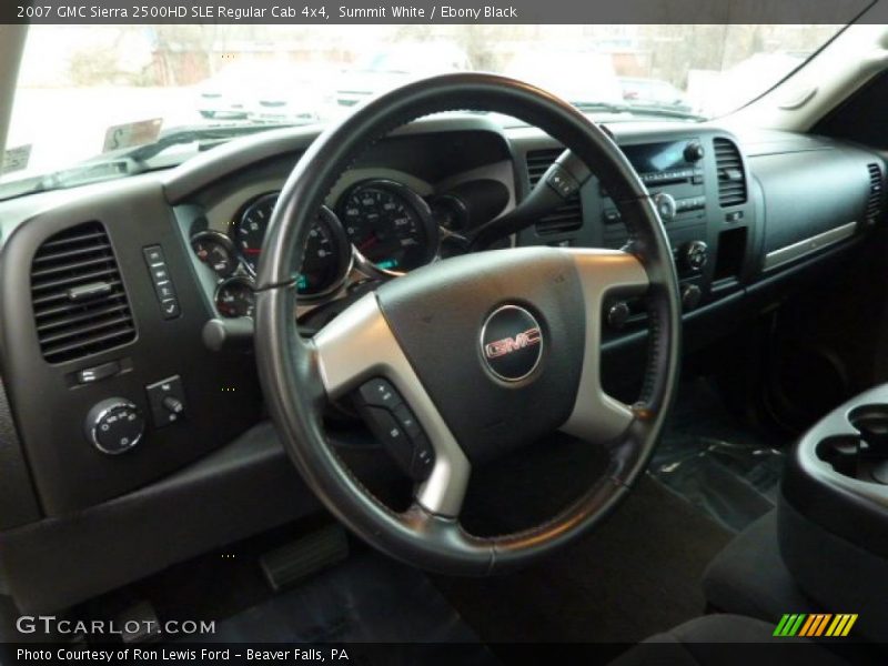 Summit White / Ebony Black 2007 GMC Sierra 2500HD SLE Regular Cab 4x4