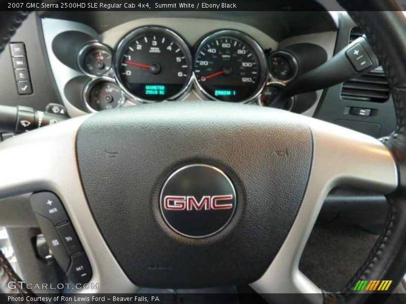 Summit White / Ebony Black 2007 GMC Sierra 2500HD SLE Regular Cab 4x4