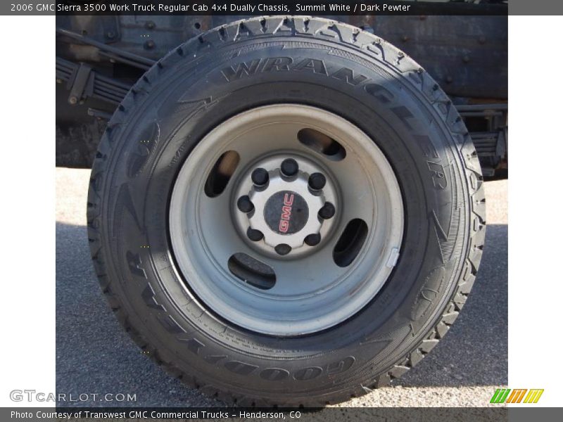 Summit White / Dark Pewter 2006 GMC Sierra 3500 Work Truck Regular Cab 4x4 Dually Chassis