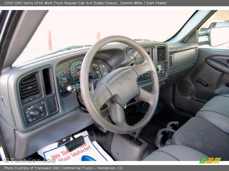  2006 Sierra 3500 Work Truck Regular Cab 4x4 Dually Chassis Dark Pewter Interior
