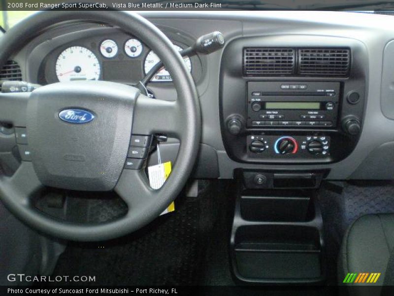 Vista Blue Metallic / Medium Dark Flint 2008 Ford Ranger Sport SuperCab