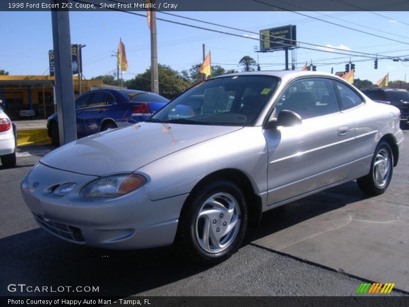 Silver Frost Metallic / Gray 1998 Ford Escort ZX2 Coupe