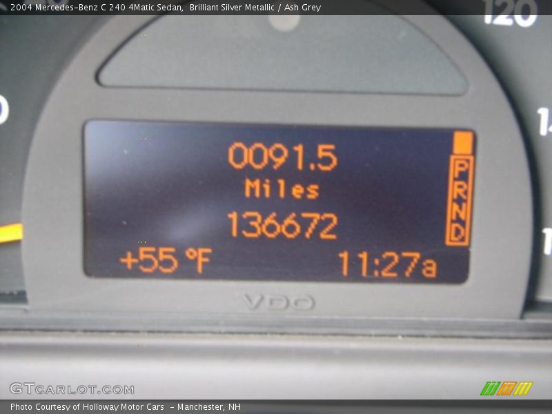 Brilliant Silver Metallic / Ash Grey 2004 Mercedes-Benz C 240 4Matic Sedan
