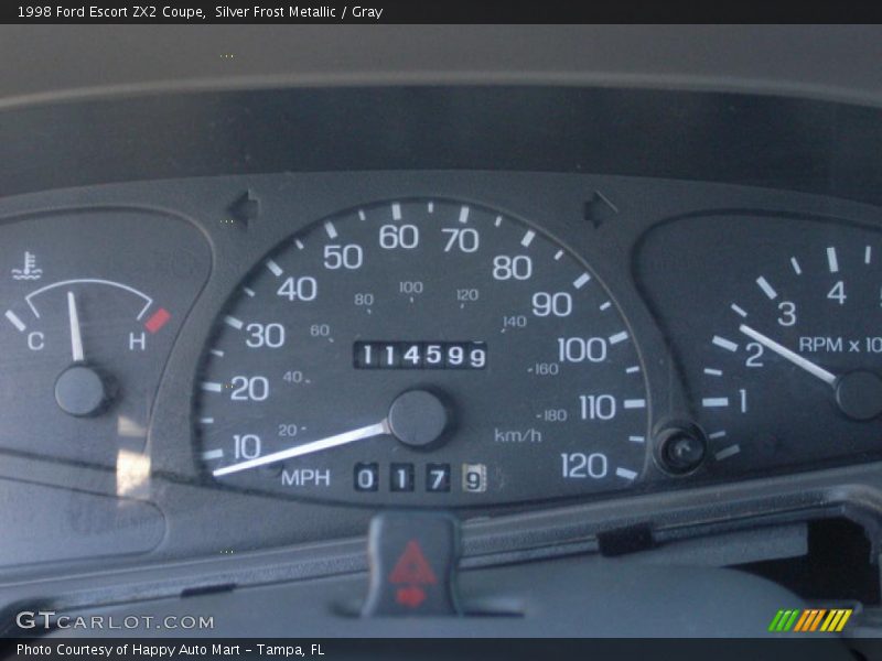 Silver Frost Metallic / Gray 1998 Ford Escort ZX2 Coupe