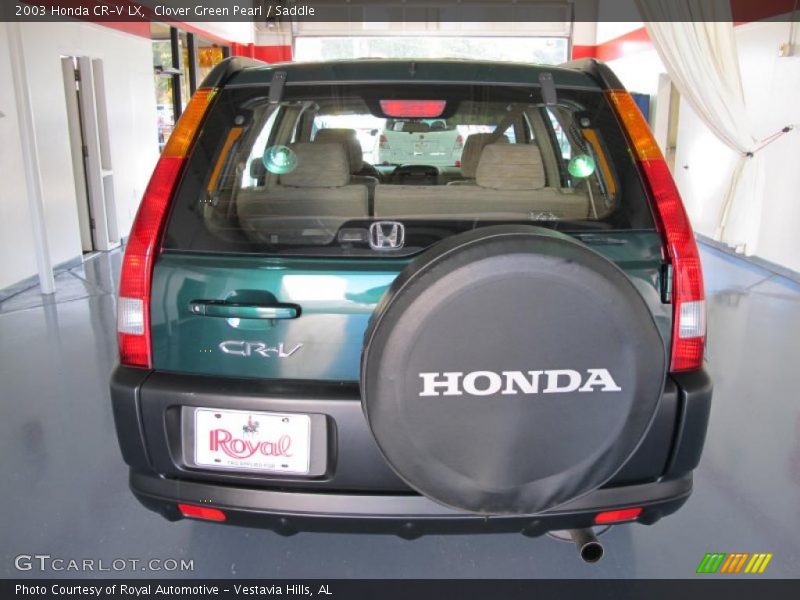 Clover Green Pearl / Saddle 2003 Honda CR-V LX