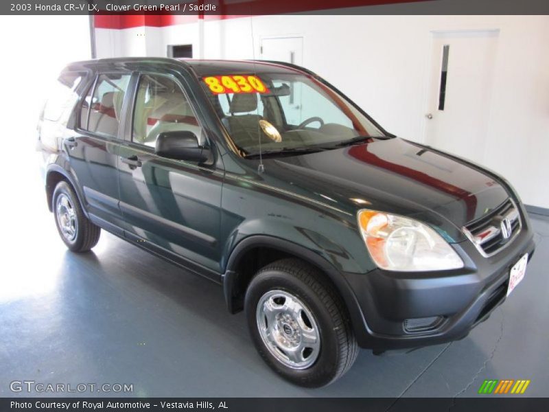 Clover Green Pearl / Saddle 2003 Honda CR-V LX