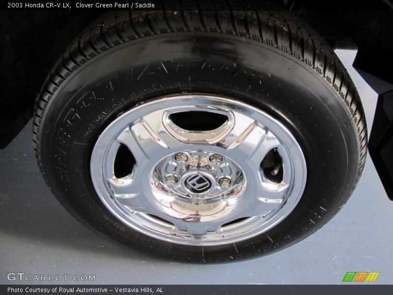 Clover Green Pearl / Saddle 2003 Honda CR-V LX