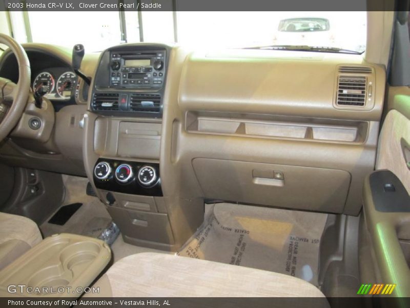 Clover Green Pearl / Saddle 2003 Honda CR-V LX