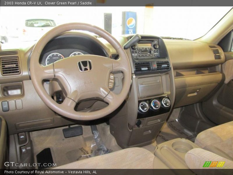 Clover Green Pearl / Saddle 2003 Honda CR-V LX