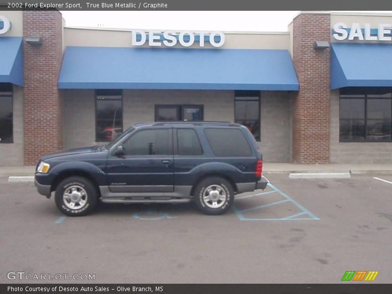 True Blue Metallic / Graphite 2002 Ford Explorer Sport