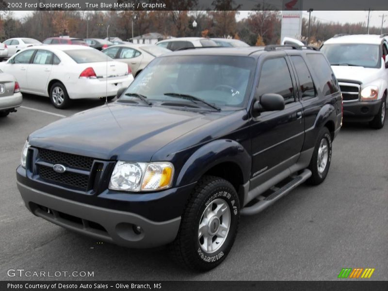 True Blue Metallic / Graphite 2002 Ford Explorer Sport