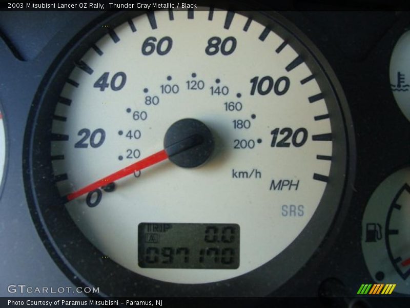 Thunder Gray Metallic / Black 2003 Mitsubishi Lancer OZ Rally