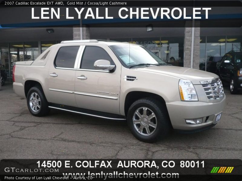 Gold Mist / Cocoa/Light Cashmere 2007 Cadillac Escalade EXT AWD