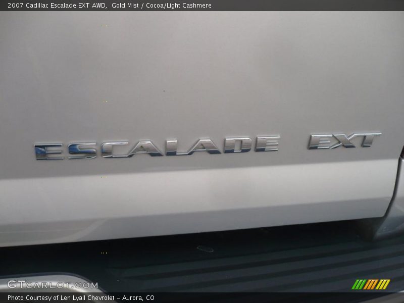 Gold Mist / Cocoa/Light Cashmere 2007 Cadillac Escalade EXT AWD