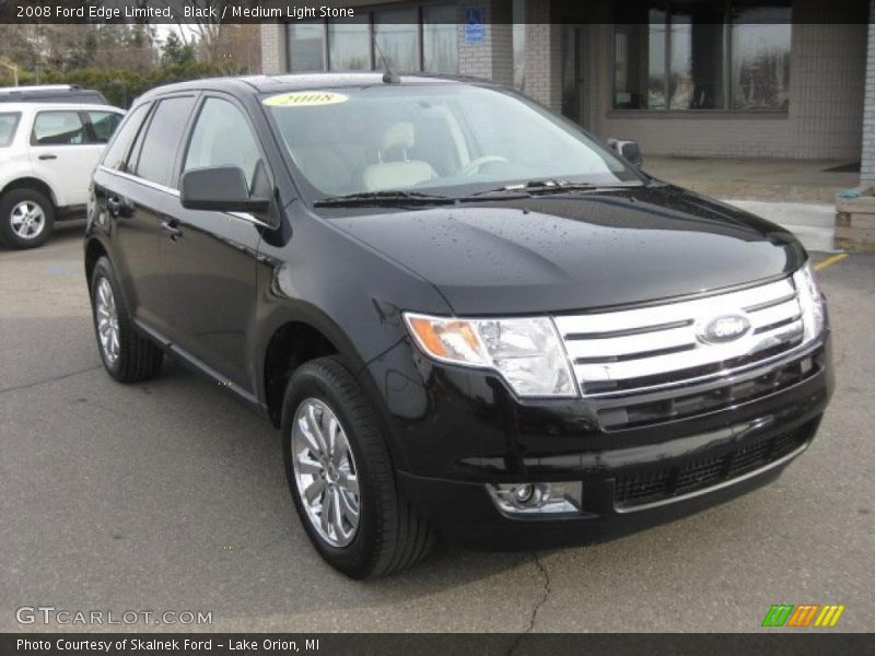 Black / Medium Light Stone 2008 Ford Edge Limited