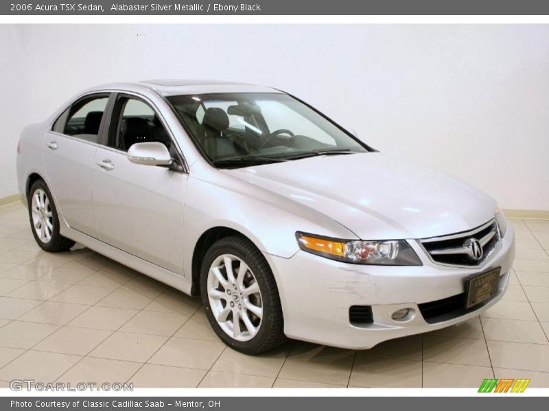 Alabaster Silver Metallic / Ebony Black 2006 Acura TSX Sedan