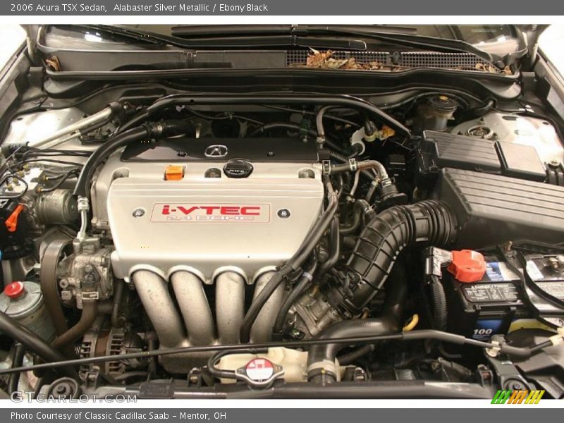 Alabaster Silver Metallic / Ebony Black 2006 Acura TSX Sedan