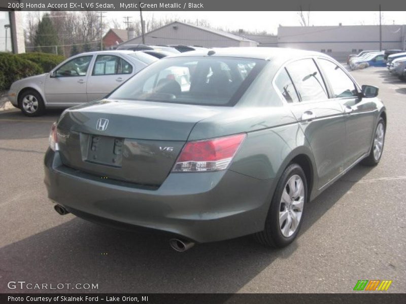 Mystic Green Metallic / Black 2008 Honda Accord EX-L V6 Sedan