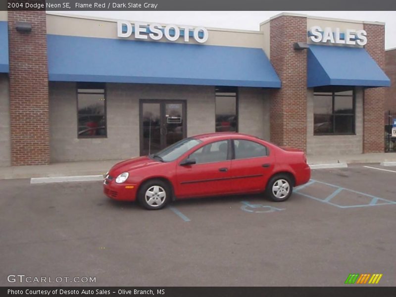Flame Red / Dark Slate Gray 2004 Dodge Neon SE