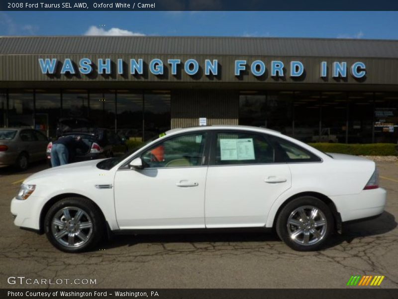 Oxford White / Camel 2008 Ford Taurus SEL AWD