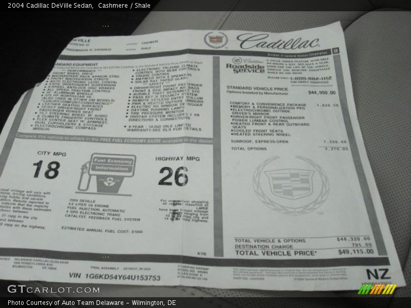 Cashmere / Shale 2004 Cadillac DeVille Sedan