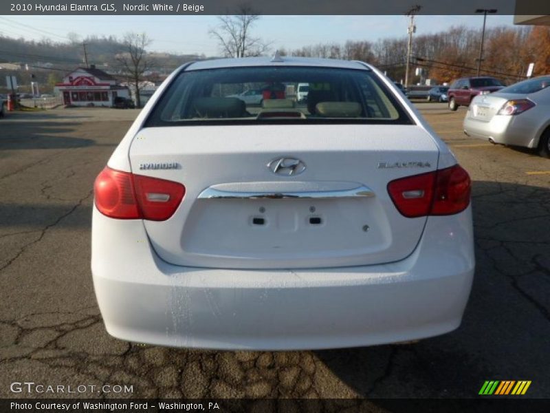 Nordic White / Beige 2010 Hyundai Elantra GLS