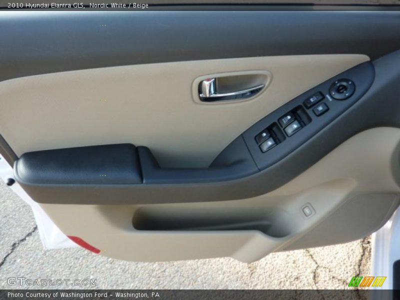 Nordic White / Beige 2010 Hyundai Elantra GLS