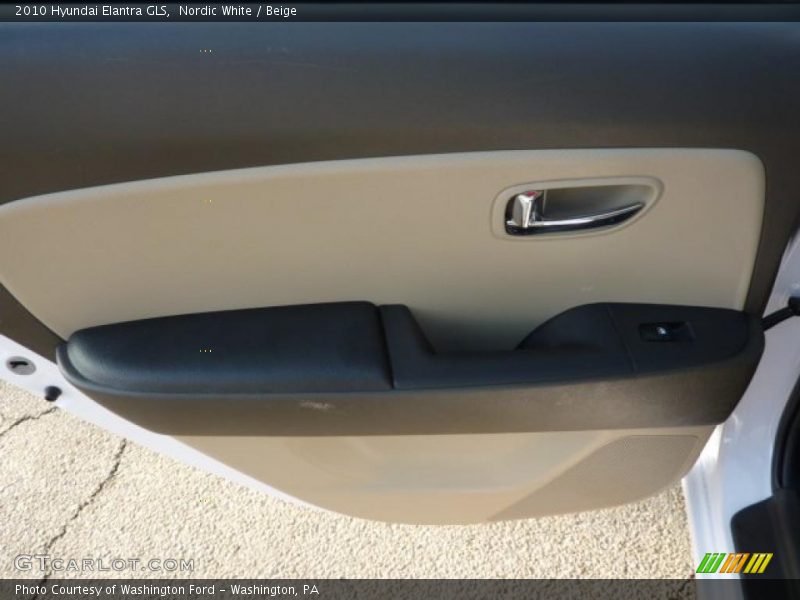Nordic White / Beige 2010 Hyundai Elantra GLS