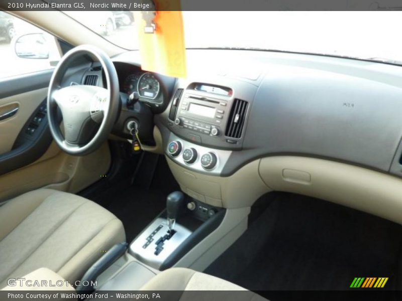 Nordic White / Beige 2010 Hyundai Elantra GLS