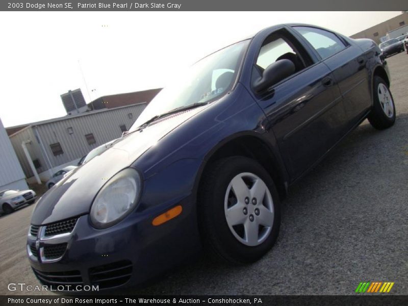 Patriot Blue Pearl / Dark Slate Gray 2003 Dodge Neon SE