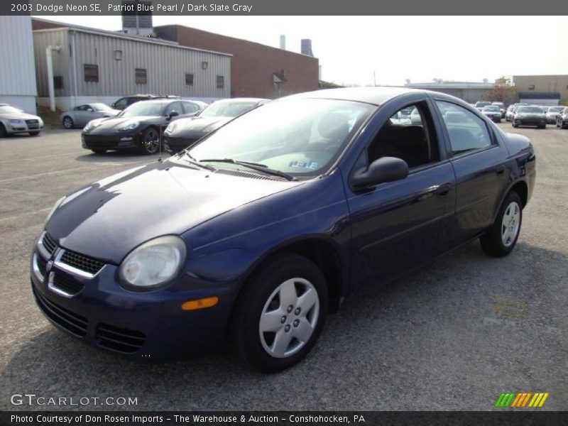 Patriot Blue Pearl / Dark Slate Gray 2003 Dodge Neon SE