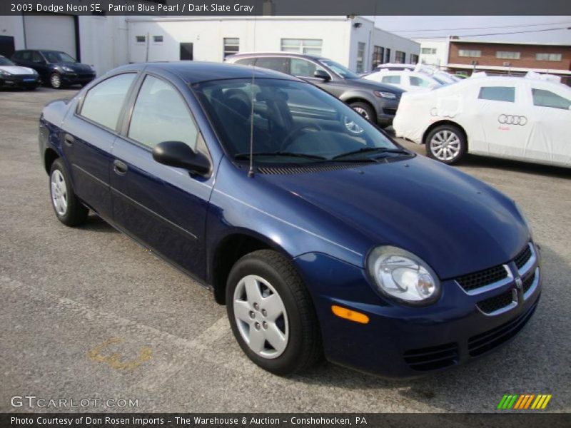 Patriot Blue Pearl / Dark Slate Gray 2003 Dodge Neon SE