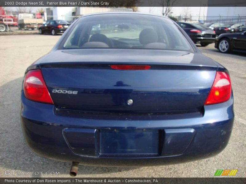 Patriot Blue Pearl / Dark Slate Gray 2003 Dodge Neon SE