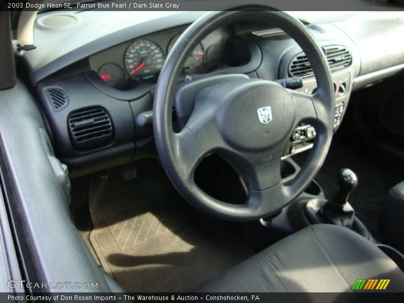 Patriot Blue Pearl / Dark Slate Gray 2003 Dodge Neon SE