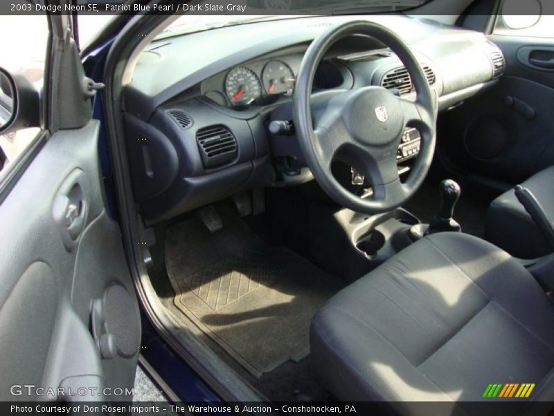 Patriot Blue Pearl / Dark Slate Gray 2003 Dodge Neon SE